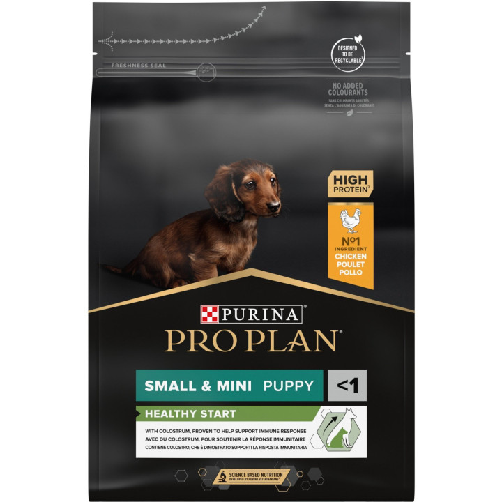 Сухой корм PRO PLAN Puppy Small&Mini для щенков мелких пород с курицей 3 кг