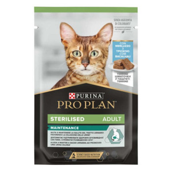 Влажный корм PRO PLAN Sterilised Nutrisavour для стерилизованных кошек, мусс с треской 75 г