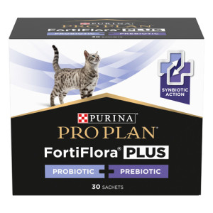 Пробиотик с пребиотиком PRO PLAN FortiFlora PLUS для взрослых кошек и котят для поддержания нормальной миклофлоры кишечника 30x1.5 г
