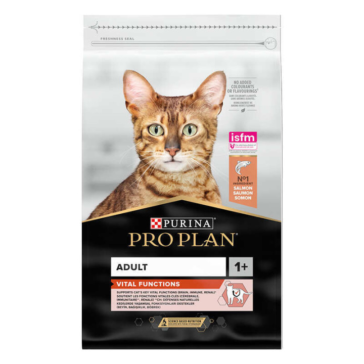 Сухой корм PRO PLAN Adult 1+ Vital Functions для взрослых кошек с лососем 1,5 кг