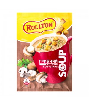 Крем-суп Rollton Грибний з крутонами 15,5 г (4820179254341)
