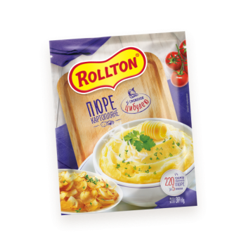 Пюре картофельное Rollton с жареным луком (пакет) 40 г (4820179254068)