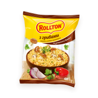 Вермишель быстрого приготовления Rollton с грибами на домашнем бульоне 60 г