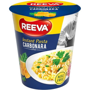 Изделия макаронные быстрого приготовления Reeva Instant Pasta Карбонара стакан 70г (4820179257212)