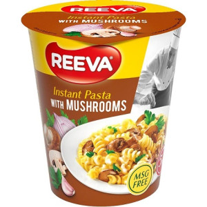 Изделия макаронные быстрого приготовления Reeva Instant Pasta С грибами стакан 70г (4820179257229)