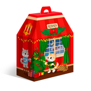 Новорічний подарунок Roshen №10 Новорічний камін, 665 г (4823077649288)