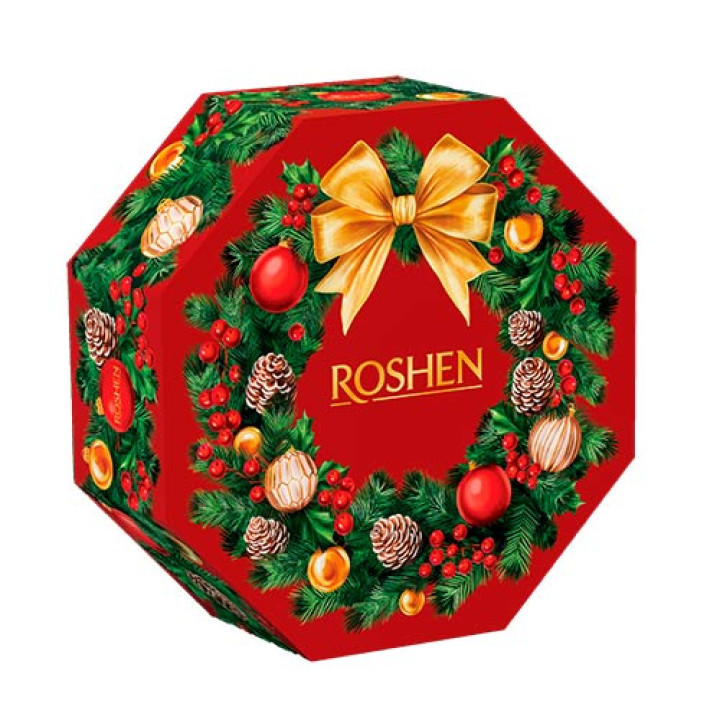 Новорічний подарунок Roshen №9  Різдвяний вінок, 598 г (4823077649301)