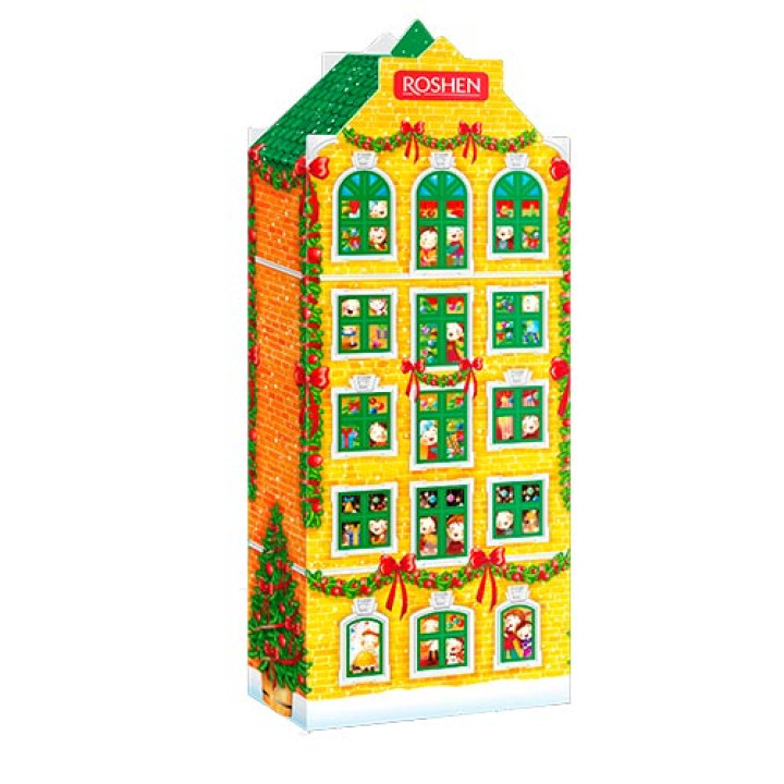 Новорічний подарунок Roshen №11 Новорічний будиночок, 729 г (4823077649264)