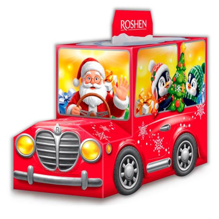 Новорічний подарунок Roshen №3 Автомобіль Санти, 328 г (4823077652790)