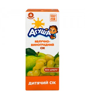 Сок Агуша яблочно-виноградный Slim 0,2 л (4823063110716)