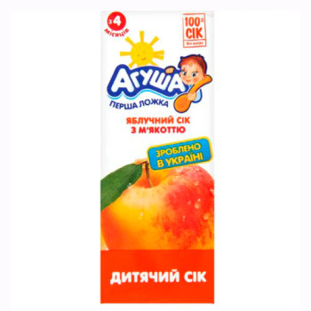 Сок Агуша яблочный с мякотью Slim 0,2 л (4823063110686)
