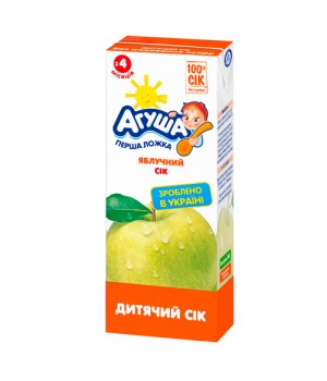 Сок Агуша яблочный Slim 0,2 л (4823063110679)