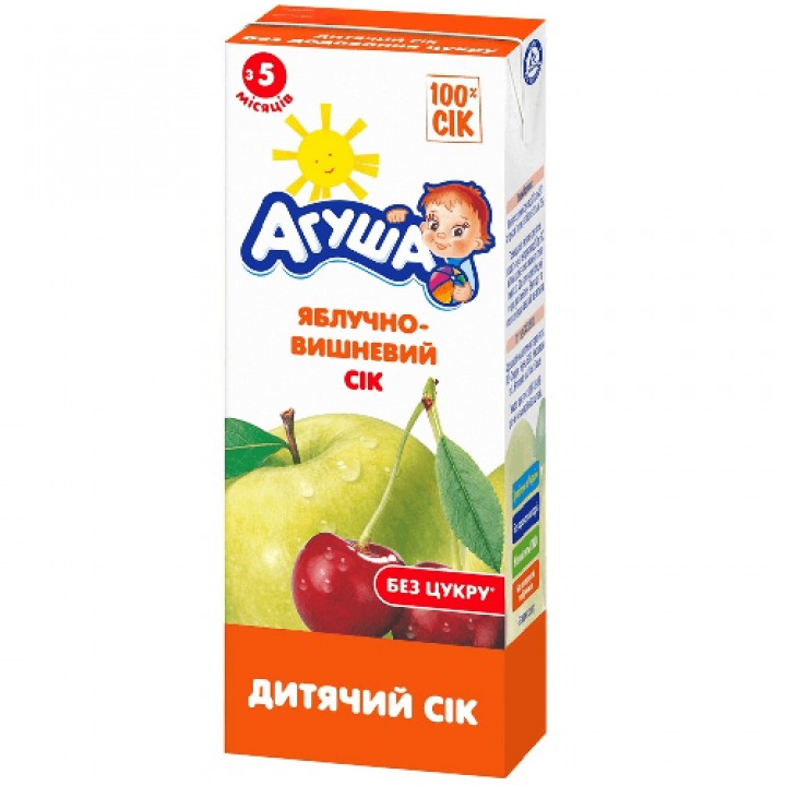 Сік Агуша яблучно-вишневий Slim 0,2 л (4823063110723)