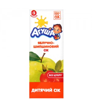 Сок Агуша яблочно-шиповниковый Slim 0,2 л (4823063110754)