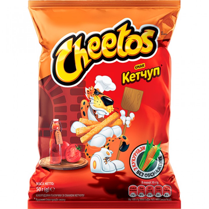 Снеки Cheetos кукурузные со вкусом кетчупа 50 г (4823063122191)