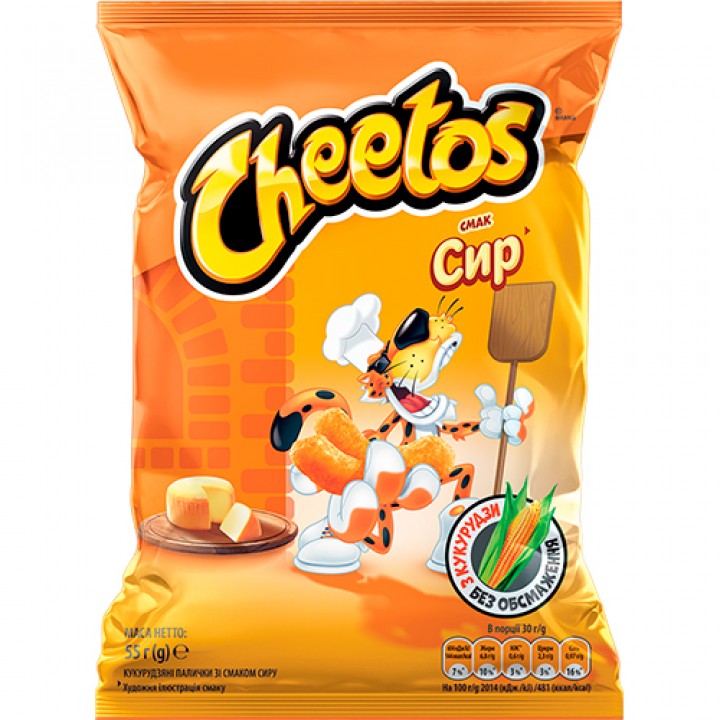 Снеки Cheetos кукурудзяні зі смаком сиру 55 г (4823063121545)