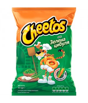 Снеки Cheetos кукурузные со вкусом зеленого лука 55 г (4823063125673)