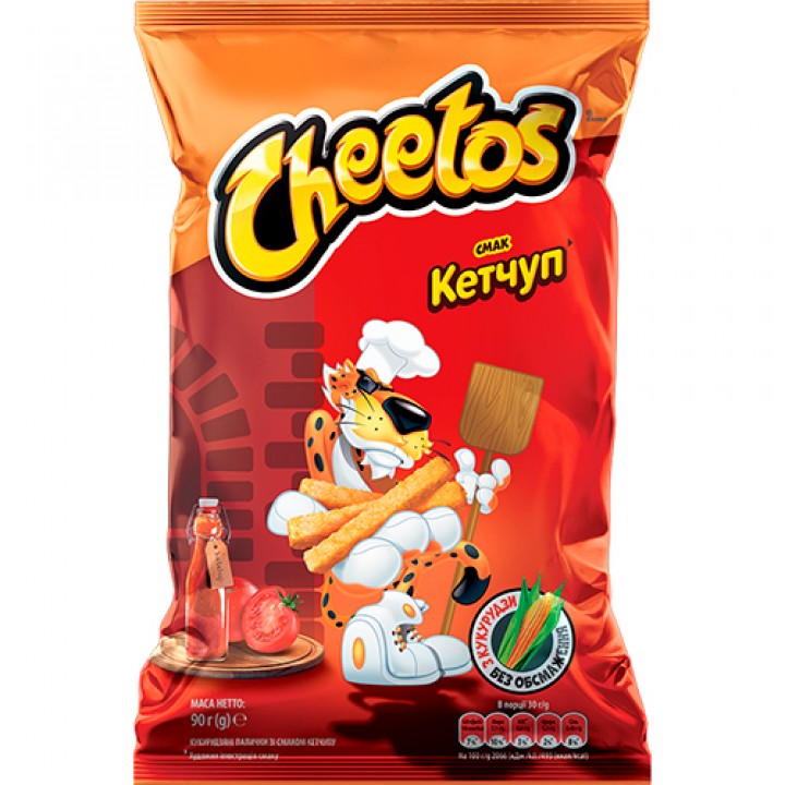 Снеки Cheetos кукурузные со вкусом кетчупа 90 г (4823063125758)