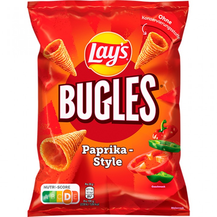 Чипсы кукурузные Lay's Bugles со вкусом паприки 95 г (4062139001545)