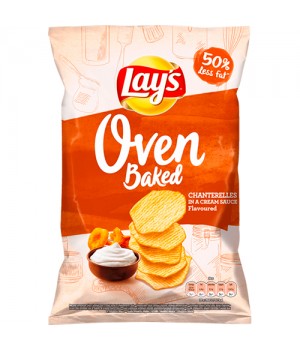Чипсы картофельные запеченные Lay's Oven Baked со вкусом лисичек в сметане 125 г (5900259112569)