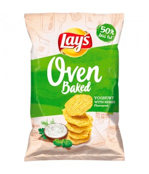 Чіпси картопляні запечені Lay's Oven Baked зі смаком йогурту з травами 125 г (5900259099709)