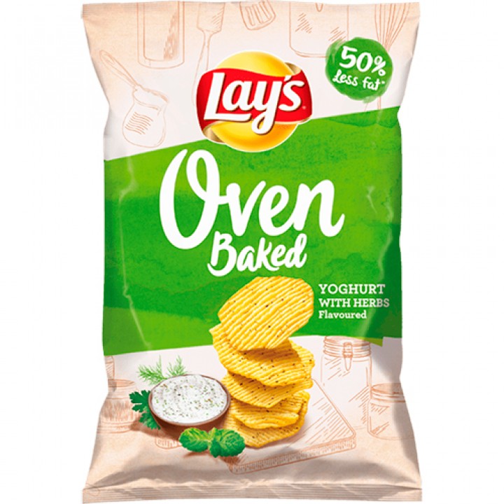Чипсы картофельные запеченные Lay's Oven Baked со вкусом йогурта с травами 125 г (5900259099709)