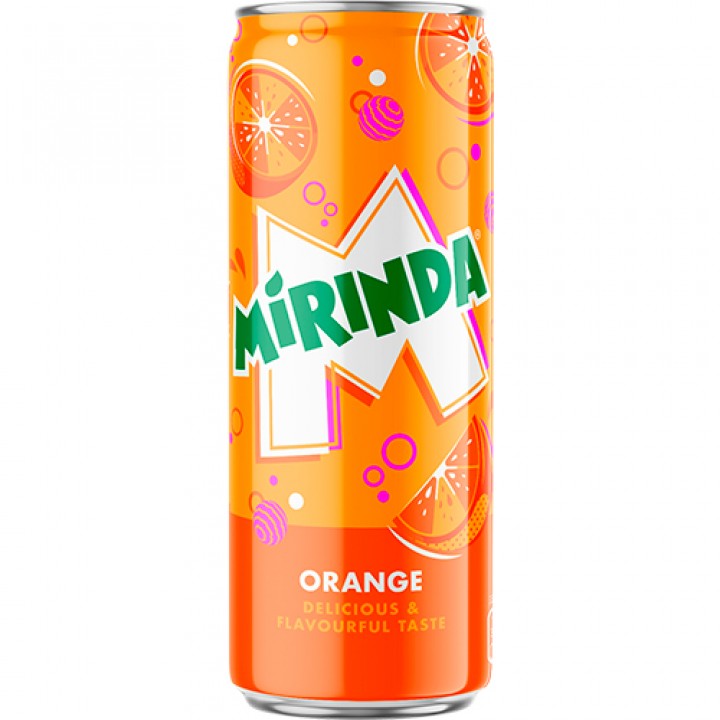 Напиток безалкогольный Mirinda Orange газированный, ж/б, 0,3 л (4823063111812)