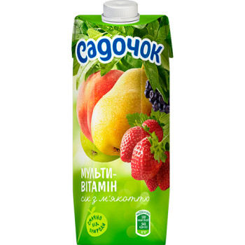Сок Садочок Мультивитаминный с мякотью 500 мл (4823063105545)