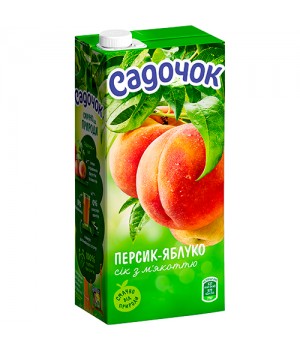 Сок Садочок Персиково-яблочный с мякотью 0,95 л (4823063126052)
