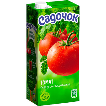 Сік Садочок Томатний з м'якоттю 0,95 л (4823063126038)