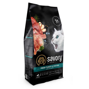 Savory Kitten Fresh Turkey and Chicken - корм Сейворі для кошенят зі свіжою індичкою та куркою 2 кг (30143)