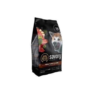 Savory Large Breeds Rich in Fresh Turkey and Lamb - корм Сэйвори для собак крупных пород со свежей индейкой и ягненком 3 кг (30235)