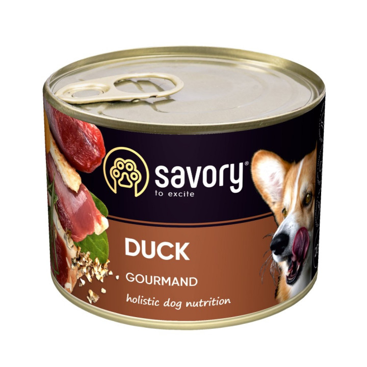 Savory Dog Gourmand - консервы Сейвори для собак всех пород с уткой 200 г (30464)