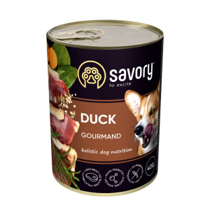 Savory Dog Gourmand - консерви Сейворі для собак усіх порід з качкою 400 г (30471)