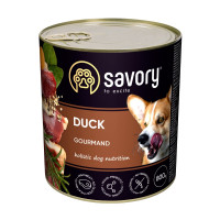 Savory Dog Gourmand - консерви Сейворі для собак усіх порід з качкою 800 г (30488)