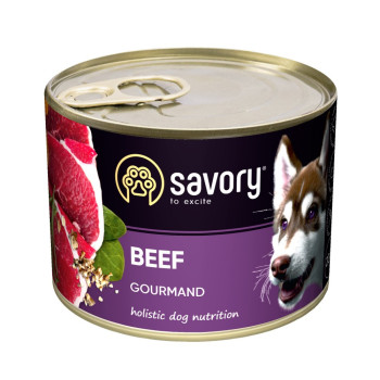 Savory Dog Gourmand - консервы Сейвори для собак всех пород с говядиной 200 г (30426)