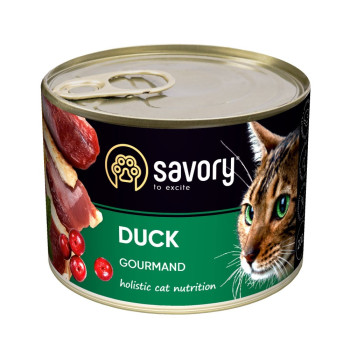 Savory Cat Can Adult Duck - консервы Сейвори для привередливых котов с уткой 200 г (30617)