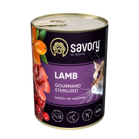 Savory Cat Can Adult Sterilised Lamb - консерви Сейворі для стерилізованих котів з ягням 400 г (30730)