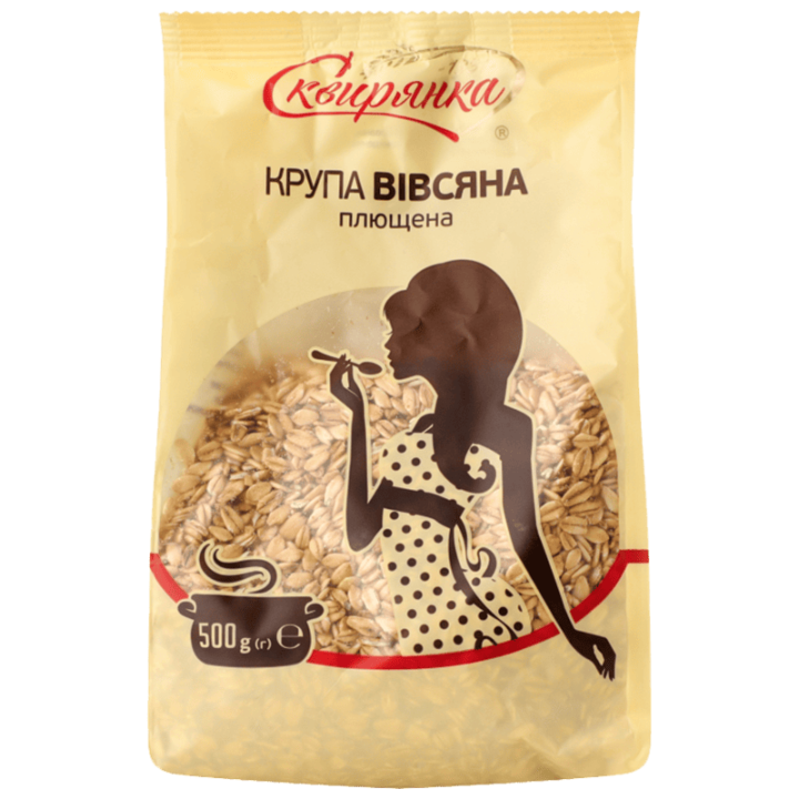 Крупа Сквирянка вівсяна плющена вищого гатунку фас. 0,5кг