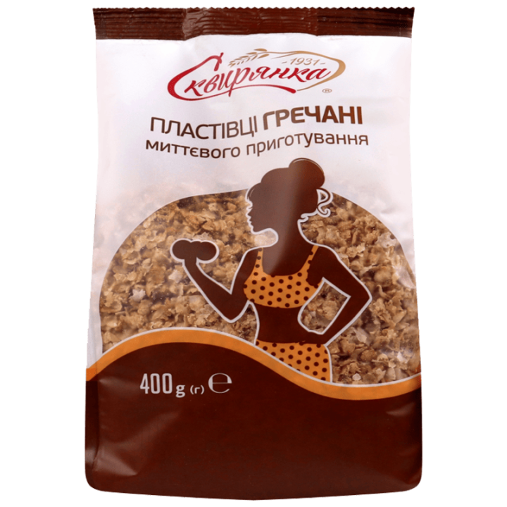 Пластівці Сквирянка гречані, що не потребують варінняі фас. 0,4кг