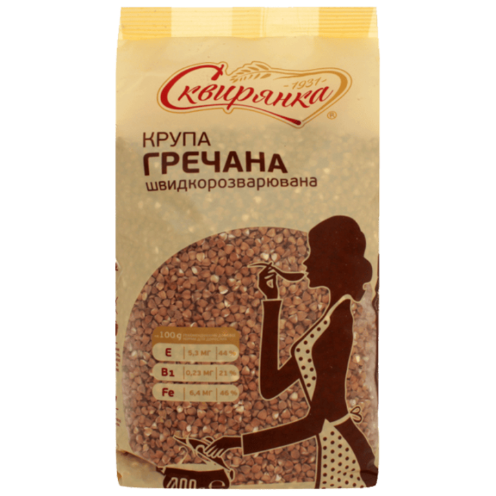 Крупа Сквирянка гречана ядриця швидкорозварювана (перший гатунок) фас. 1кг