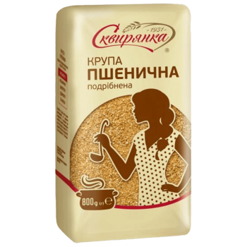 Крупа Сквирянка з м'якої пшениці подрібнена шліфована №3, фас. 0,8кг Крупа Сквирянка з м'якої пшениці подрібнена шліфована №3, фас. 0,8кг
