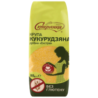 Крупа Сквирянка кукурудзяна дрібна Екстра 108 БЕЗ ГЛЮТЕНУ фас. 0,8кг