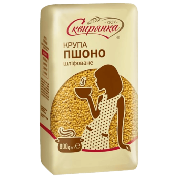 Крупа Сквирянка пшоно шліфоване вищого ґатунку фас. 0,8кг Крупа Сквирянка пшоно шліфоване вищого ґатунку фас. 0,8кг