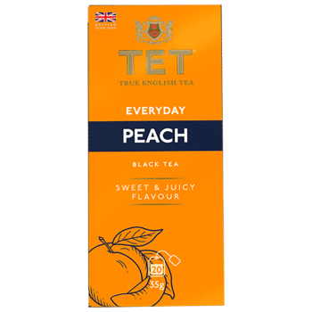 Чай ТЕТ чорний Еврідей Персик 20 пак