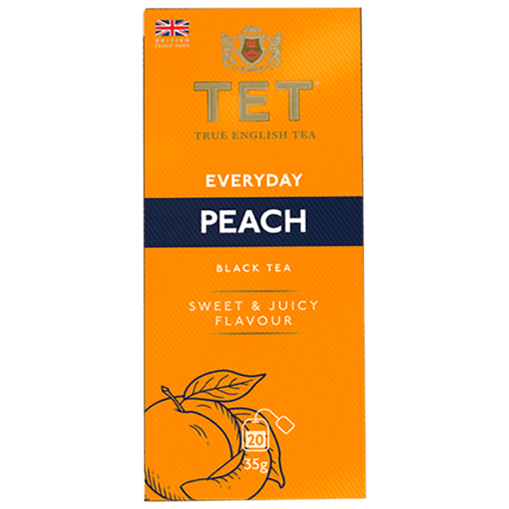 Чай ТЕТ чорний Еврідей Персик 20 пак