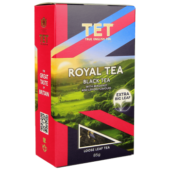 Чай ТЕТ чорний листовий Роял з ароматом лимону та бергамоту 85 г