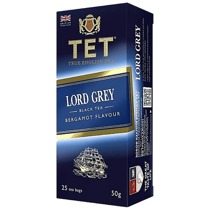 Чай ТЕТ чорний Лорд Грей з ароматом бергамота 25 пак