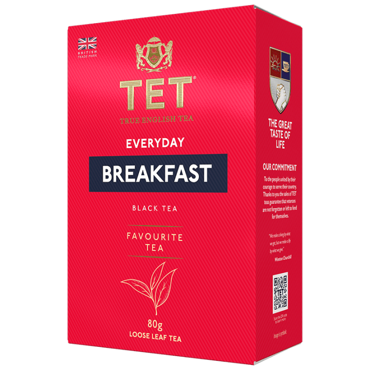 Чай ТЕТ чорний листовий Еврідей Брекфаст 80 г