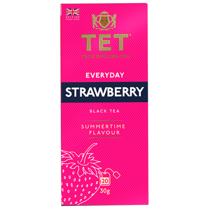 Чай ТЕТ чорний Еврідей Полуниця 20 пак